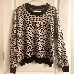 T Tahari animal print crew